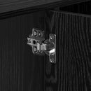 vidaXL Fürdőszoba Székény ajtóval Fekete tölgy 90 x 29 x 55 cm Faanyag