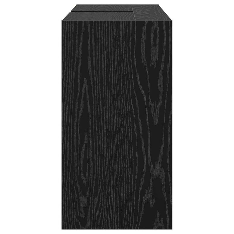 vidaXL Mosdószekrény tárolóval Fekete tölgy 90 x 29 x 55 cm Faanyag