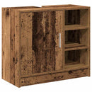 vidaXL Fürdőszoba Székény polcokkal Öreg fa 63 x 29 x 55 cm Faanyag