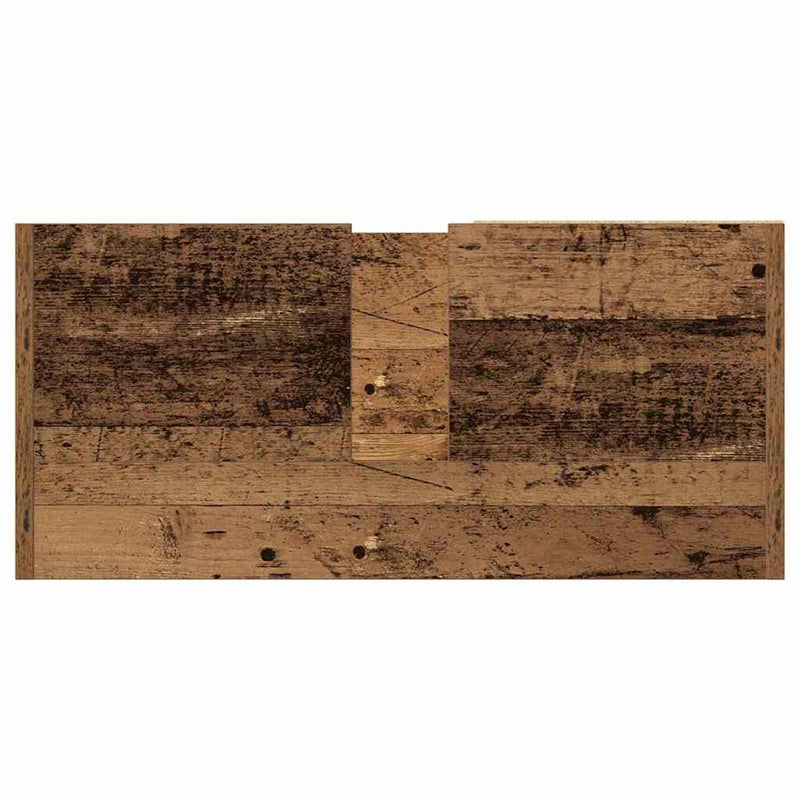 vidaXL Mosdószekrény tárolóval ajtóval Öreg fa 63 x 29 x 55 cm Faanyag