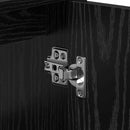 vidaXL Fürdőszoba Székény ajtóval Fekete tölgy 63 x 29 x 55 cm Faanyag