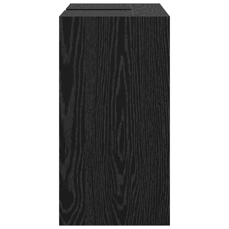 vidaXL Mosdószekrény tárolóval Fekete tölgy 63 x 29 x 55 cm Faanyag