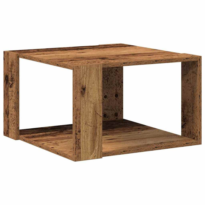 vidaXL Dohányzóasztal Régi fa 51.5 x 51.5 x 30 cm Faanyag