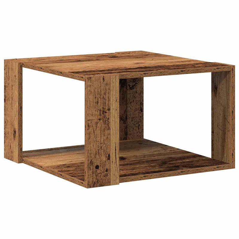 vidaXL Dohányzóasztal Régi fa 51.5 x 51.5 x 30 cm Faanyag