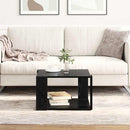 vidaXL Dohányzóasztal Fekete tölgy 51,5 x 51,5 x 30 cm Faanyag