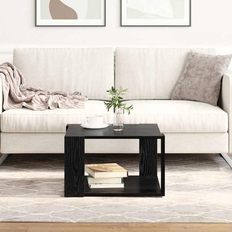 vidaXL Dohányzóasztal Musta tammi 51.5 x 51.5 x 30 cm Faanyag