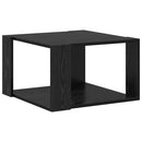 vidaXL Dohányzóasztal Fekete tölgy 51,5 x 51,5 x 30 cm Faanyag