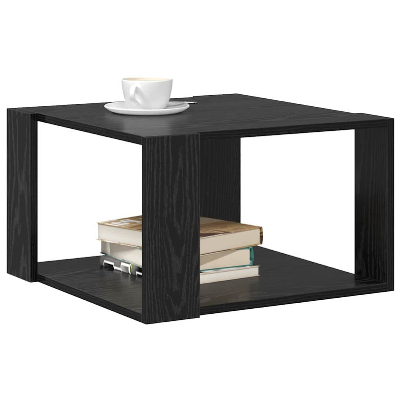 vidaXL Dohányzóasztal Musta tammi 51.5 x 51.5 x 30 cm Faanyag