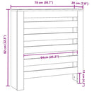 vidaXL Radiátor fedezék Fekete tölgy 78 x 20 x 82 cm Faanyag