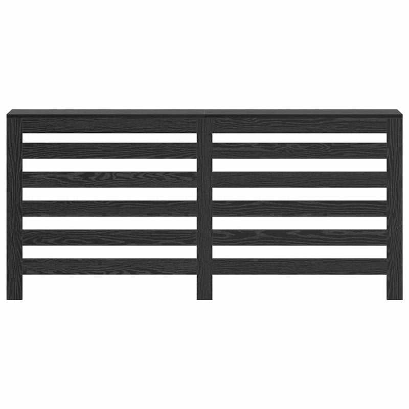 vidaXL Radiátor fedezék Fekete tölgy 175 x 20 x 82 cm Faanyag