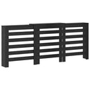 vidaXL Radiátor fedezék Fekete Tölgy 205 x 21,5 x 83,5 cm Szerelt Fa