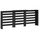 vidaXL Radiátor fedezék Fekete Tölgy 205 x 21,5 x 83,5 cm Szerelt Fa