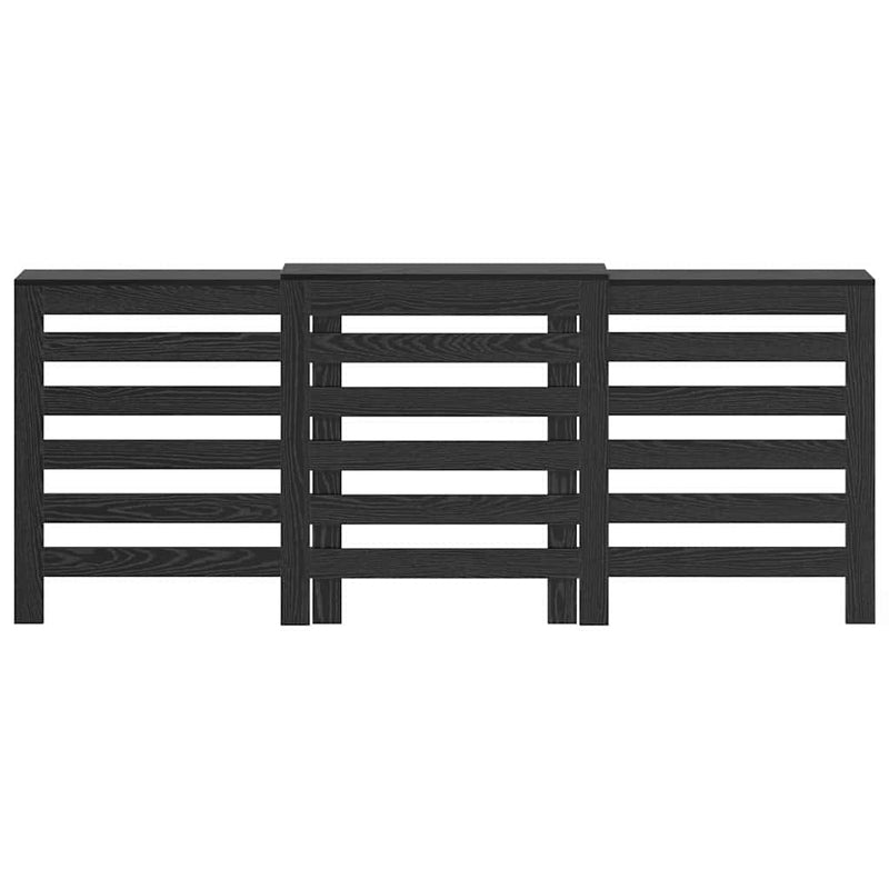 vidaXL Radiátor fedezék Fekete tölgy 205 x 21,5 x 83,5 cm Faanyag