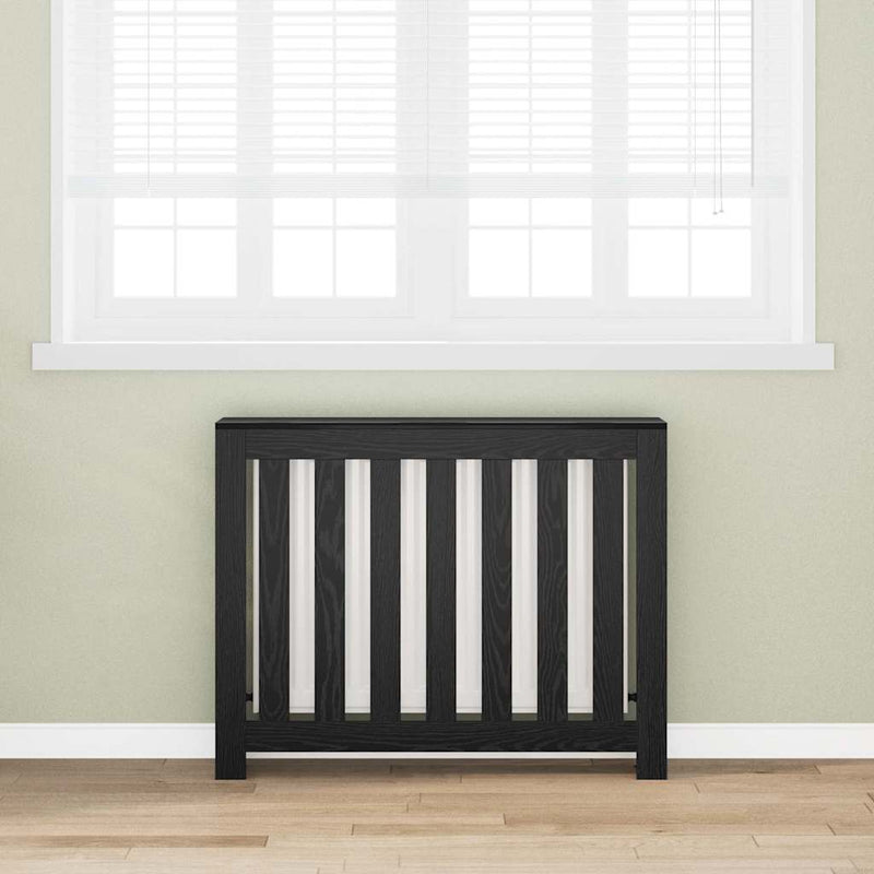 vidaXL Radiátor fedezék Fekete tölgy 104 x 20 x 82 cm Faanyag