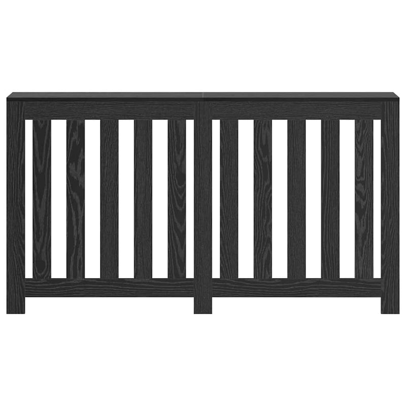 vidaXL Radiátor fedezék Fekete tölgy 149 x 20 x 82 cm Faanyag