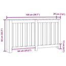 vidaXL Radiátor fedezék Fekete tölgy 149 x 20 x 82 cm Faanyag