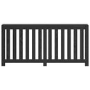 vidaXL Radiátor fedezék Fekete tölgy 175 x 20 x 82 cm Faanyag