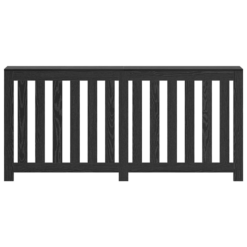 vidaXL Radiátor fedezék Fekete tölgy 175 x 20 x 82 cm Faanyag