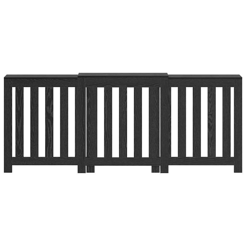 vidaXL Radiátor fedezék Fekete tölgy 205 x 21,5 x 83,5 cm Faanyag