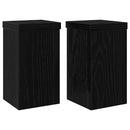 vidaXL Növényállvány 2 pcs Fekete tölgy 10 x 10 x 18 cm Faanyag
