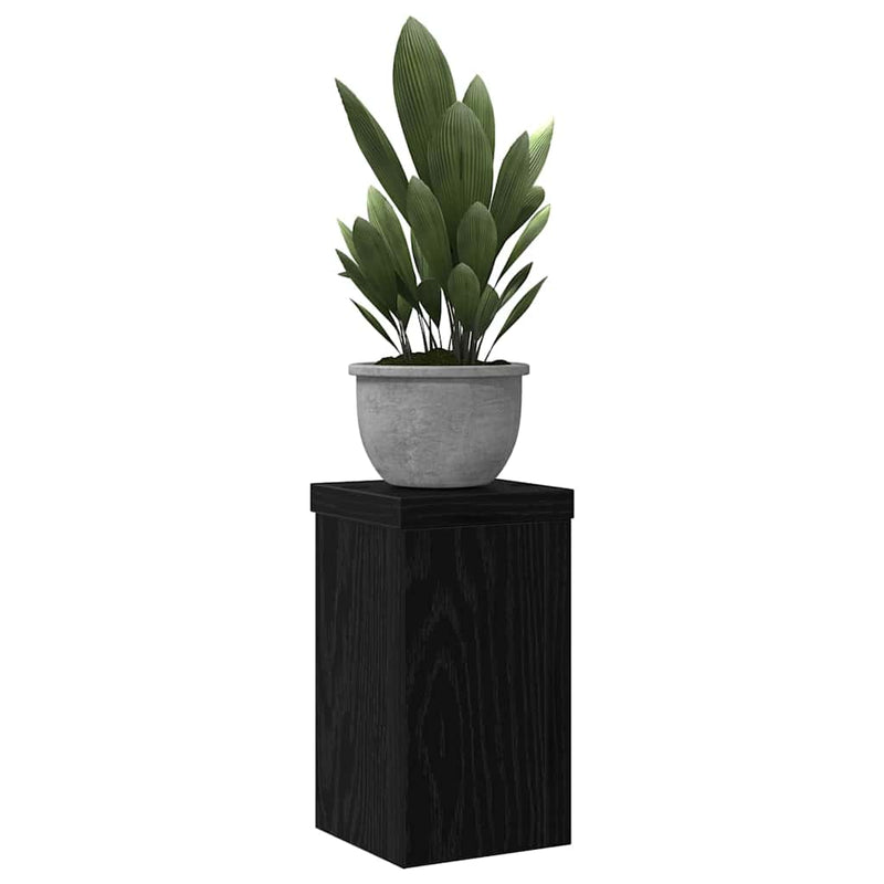 vidaXL Növényállvány 2 pcs Musta tammi 10 x 10 x 18 cm Faanyag