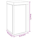 vidaXL Növényállvány 2 pcs Fekete tölgy 10 x 10 x 18 cm Faanyag