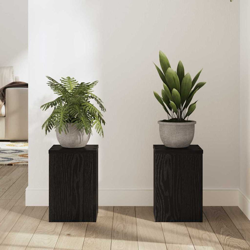vidaXL Növényállvány 2 pcs Musta tammi 20 x 20 x 30 cm Faanyag