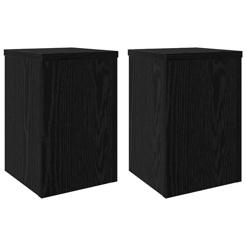 vidaXL Növényállvány 2 pcs Fekete tölgy 20 x 20 x 30 cm Faanyag