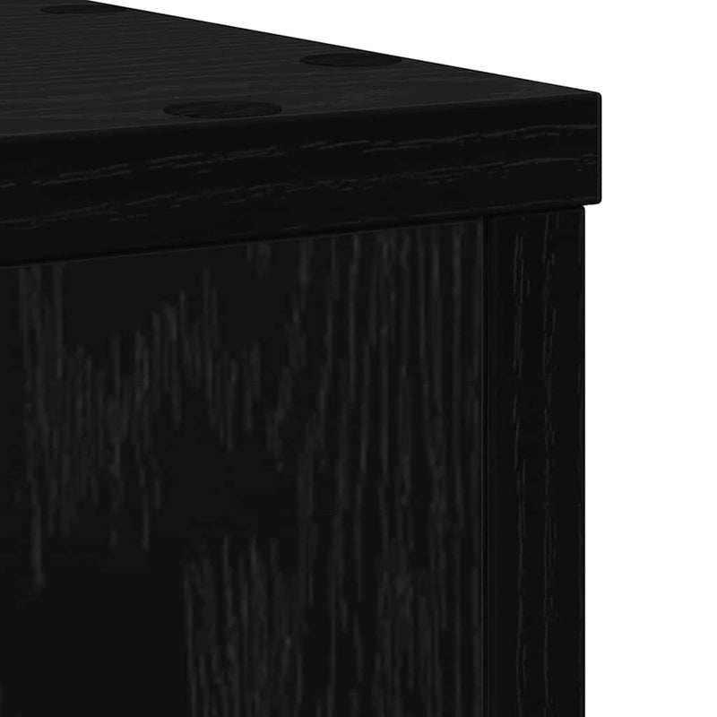 vidaXL Növényállvány 2 pcs Fekete tölgy 25 x 25 x 35 cm Faanyag