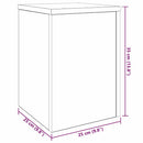 vidaXL Növényállvány 2 pcs Fekete tölgy 25 x 25 x 35 cm Faanyag