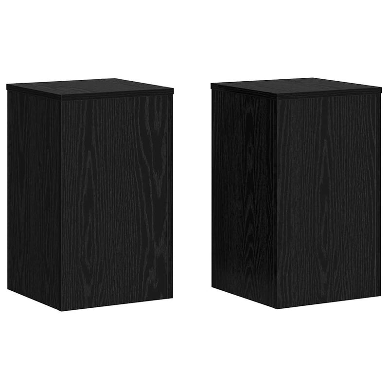 vidaXL Növényállvány 2 pcs Fekete tölgy 30 x 30 x 50 cm Faanyag