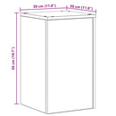 vidaXL Növényállvány 2 pcs Fekete tölgy 30 x 30 x 50 cm Faanyag