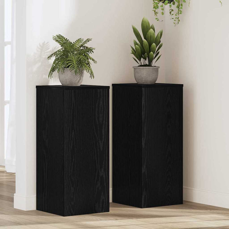 vidaXL Növényállvány 2 pcs Musta tammi 30 x 30 x 70 cm Faanyag