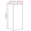 vidaXL Növényállvány 2 pcs Musta tammi 30 x 30 x 70 cm Faanyag