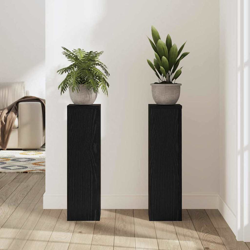 vidaXL Növényállvány 2 pcs Musta tammi 17 x 17 x 60 cm Faanyag