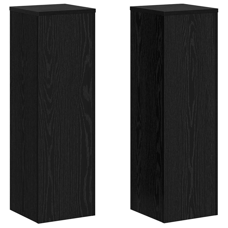 vidaXL Növényállvány 2 pcs Musta tammi 25 x 25 x 80 cm Faanyag