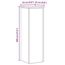 vidaXL Növényállvány 2 pcs Musta tammi 25 x 25 x 80 cm Faanyag