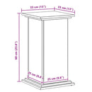 vidaXL Növényállvány Fekete tölgy 33 x 33 x 60 cm Faanyag