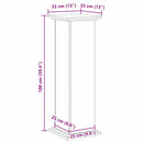 vidaXL Növényállvány Fekete tölgy 33 x 33 x 100 cm Faanyag