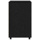 vidaXL Görgős Szekrény polcokkal Musta tammi 60 x 48 x 81 cm Faanyag