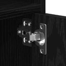 vidaXL Gördíthető Szekrény Fekete tölgy 55 x 40 x 91 cm Faanyag