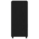 vidaXL Gördíthető Szekrény Fekete tölgy 55 x 40 x 91 cm Faanyag