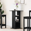 vidaXL Bárasztal polcokkal Fekete tölgy 60 x 60 x 100 cm Faanyag