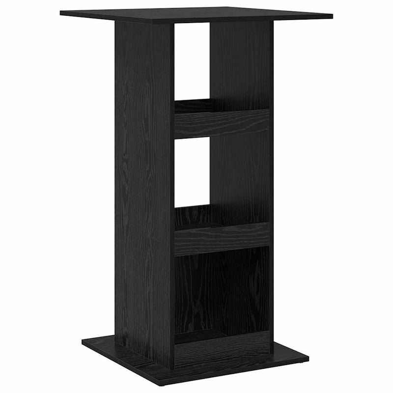 vidaXL Bárasztal polcokkal Fekete tölgy 60 x 60 x 100 cm Faanyag