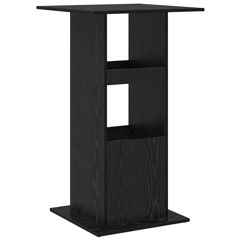 vidaXL Bárasztal polcokkal Fekete tölgy 60 x 60 x 100 cm Faanyag