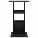 vidaXL Bárasztal polcokkal Fekete tölgy 60 x 60 x 100 cm Faanyag