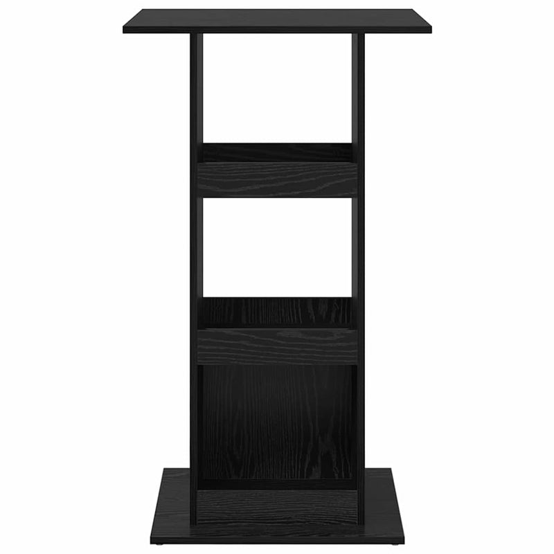 vidaXL Bárasztal polcokkal Fekete tölgy 60 x 60 x 100 cm Faanyag