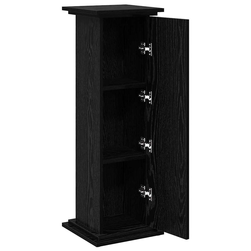 vidaXL Kijelző állvány tárolóval Fekete tölgy 31 x 30 x 90 cm Faanyag