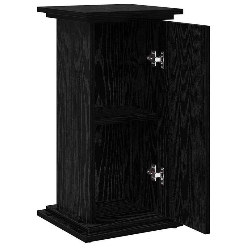 vidaXL Kijelző állvány tárolóval Fekete tölgy 31 x 30 x 60 cm Faanyag