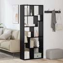 vidaXL Könyvespolc 8 szintes 67 x 25 x 162 cm Szerelt Fa Fekete tölgy